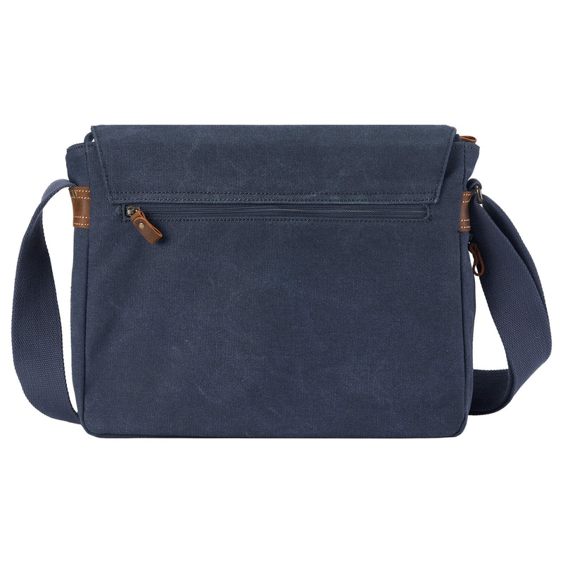 TRP0240 Troop London Classic Canvas Laptop Messenger Bag - 16.5 Diagonally