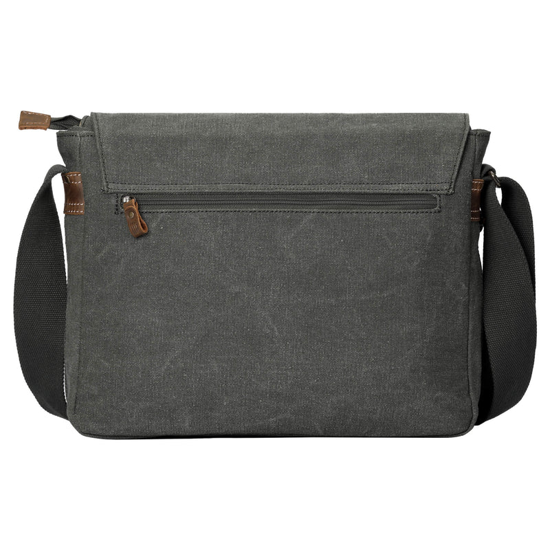 TRP0240 Troop London Classic Canvas Laptop Messenger Bag - 16.5 Diagonally