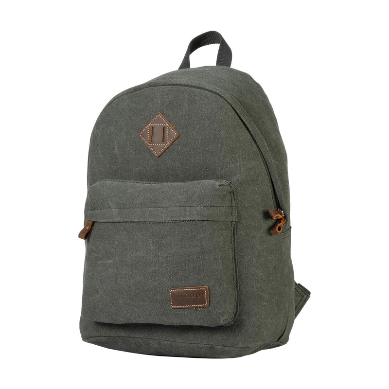 TRP0384 Troop London Heritage Canvas Backpack, Casual Daypack