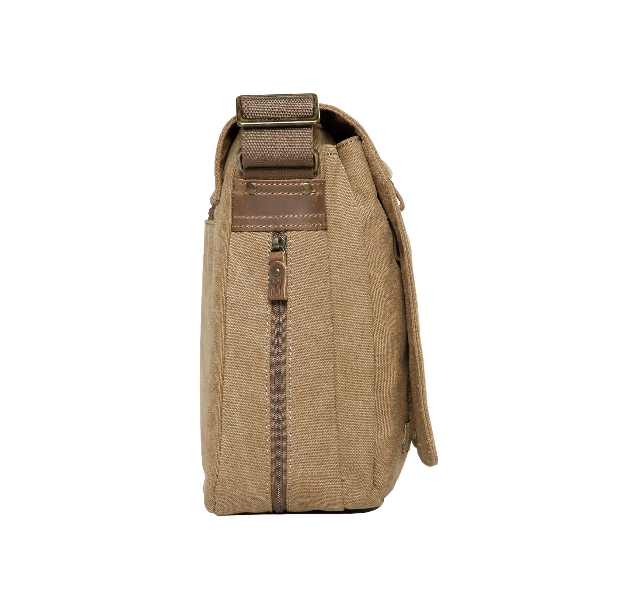 TRP0240 Troop London Classic Canvas Laptop Messenger Bag - 16.5'' Diag