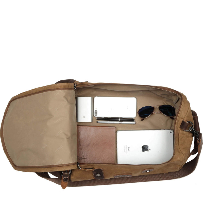 TRP0444 Troop London Heritage Canvas Travel Duffel Bag, Backpack, Canvas Holdall, Gym Bag