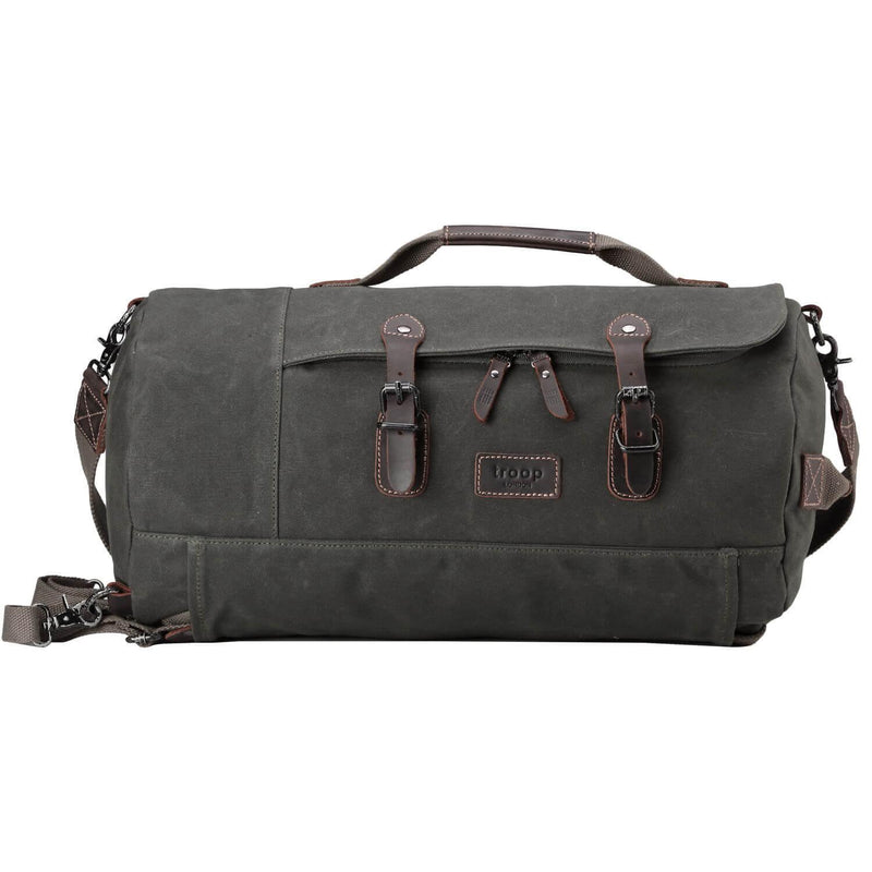 TRP0444 Troop London Heritage Canvas Travel Duffel Bag, Backpack, Canvas Holdall, Gym Bag