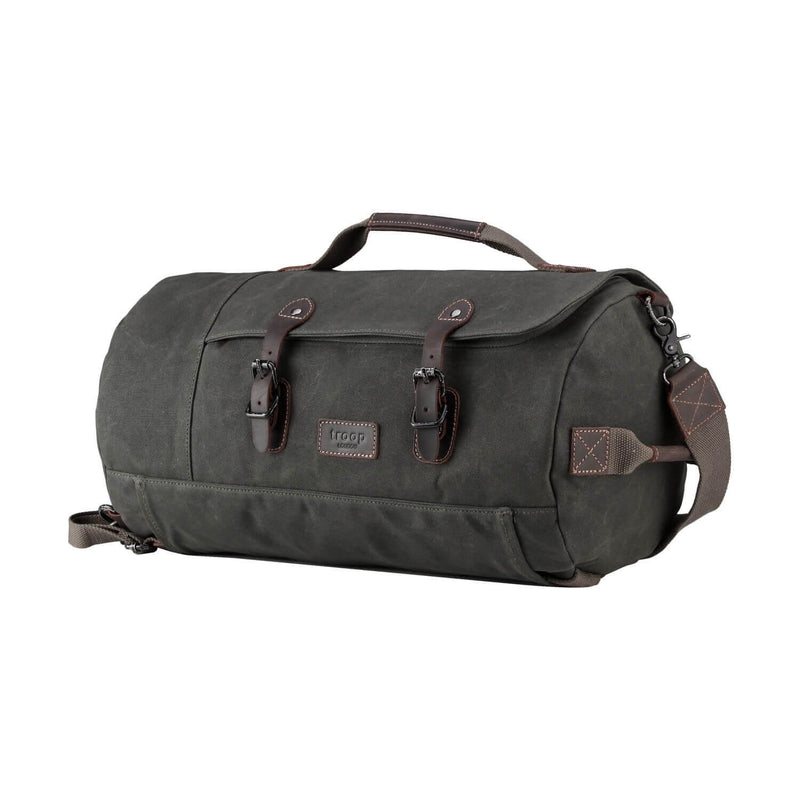 TRP0444 Troop London Heritage Canvas Travel Duffel Bag, Backpack, Canvas Holdall, Gym Bag