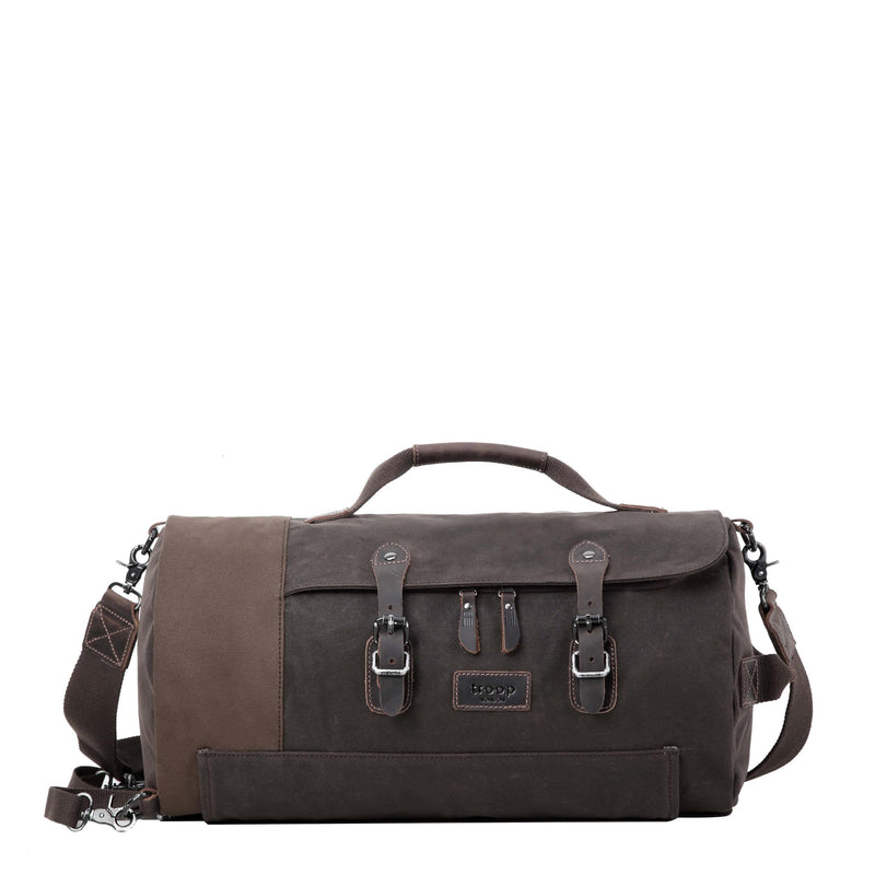 TRP0444 Troop London Heritage Canvas Travel Duffel Bag, Backpack, Canvas Holdall, Gym Bag