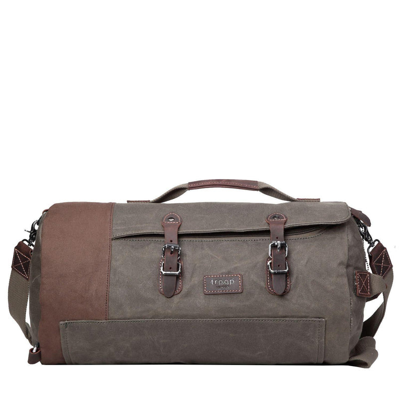 TRP0444 Troop London Heritage Canvas Travel Duffel Bag, Backpack, Canvas Holdall, Gym Bag