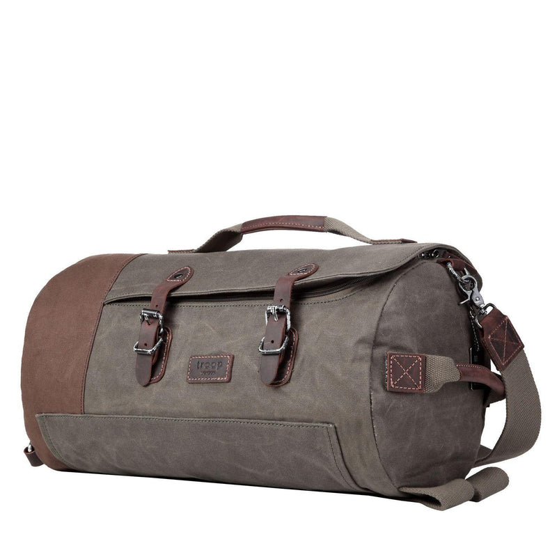 TRP0444 Troop London Heritage Canvas Travel Duffel Bag, Backpack, Canvas Holdall, Gym Bag