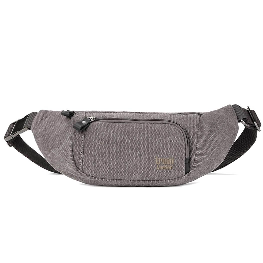 Black canvas bum bag best sale